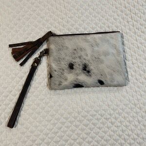 Cowhide Wristlet Clutch
